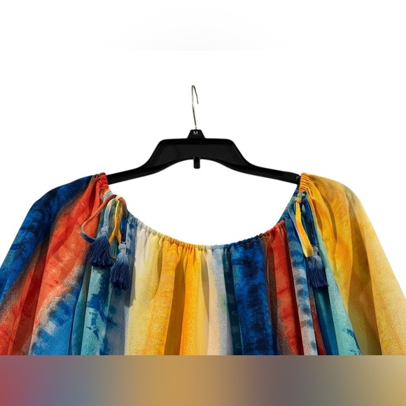 Women’s Rafaella Multicolored Tie Dye Tunic Top: Size M - Picture 3 of 6
